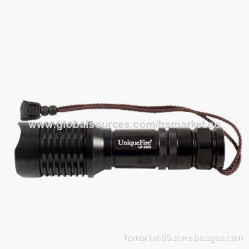 LED waterproof flashlight with Cree U2 LED, 1 x 18650 Li-ion battery, 10 watt, anodized aluminumNew